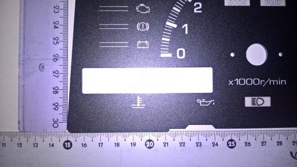 Water/Oil cutout dimensions
Width 79.7mm; Height 15.7mm
